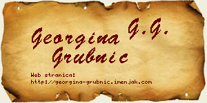 Georgina Grubnić vizit kartica